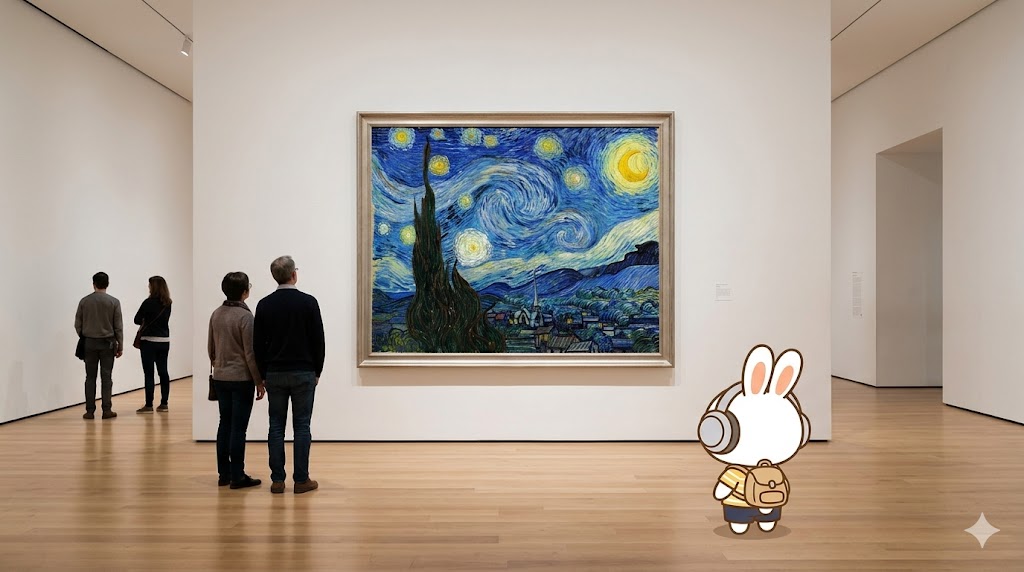 CoCo learns about Starry Night at MoMA