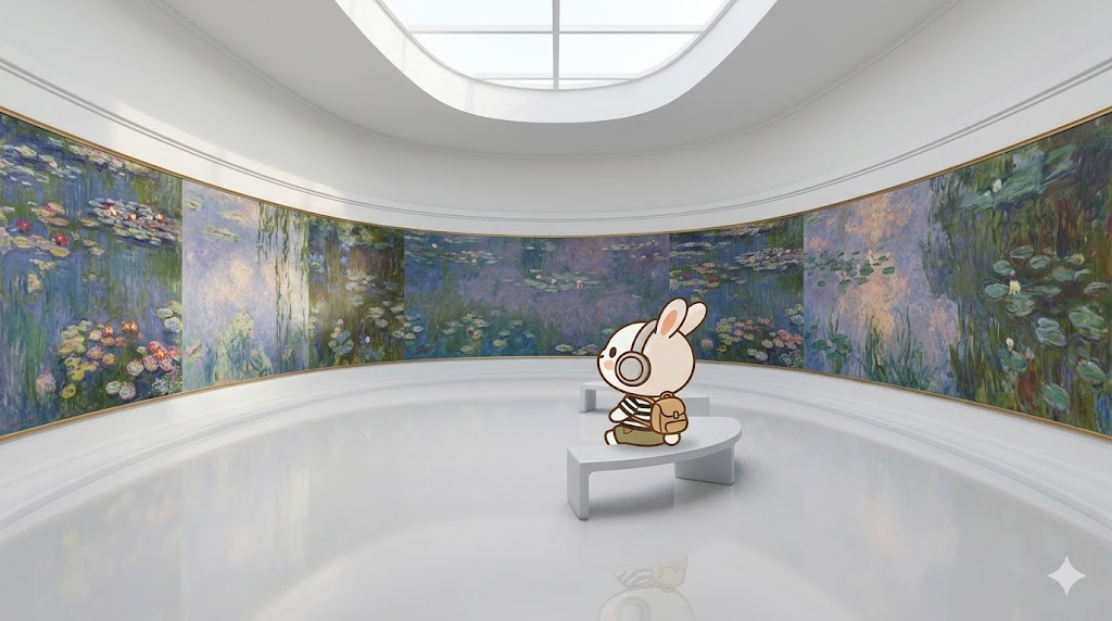CoCo in Monet's water lily room